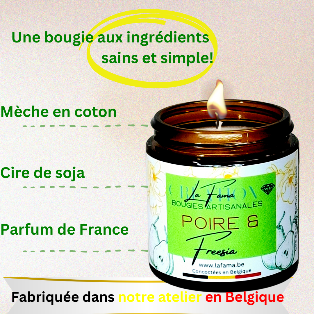 Bougie Ambrée - Poire & Freesia