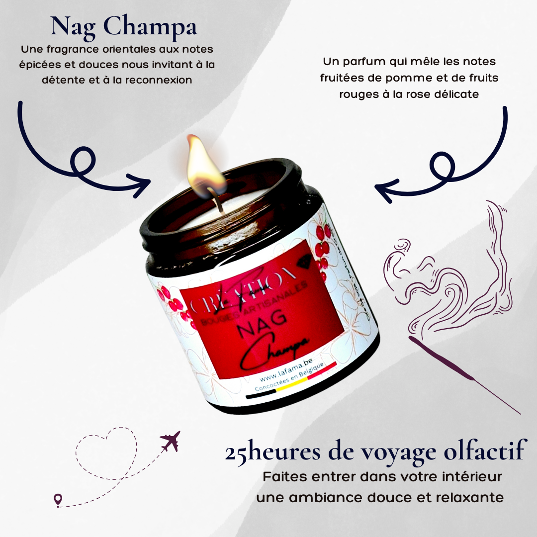 Bougie Ambrée - Nag Champa
