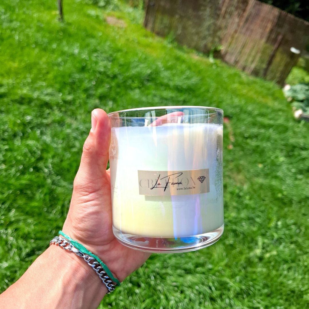Nuance Transparente Perlée - Bougie Parfumée Monoï Coco