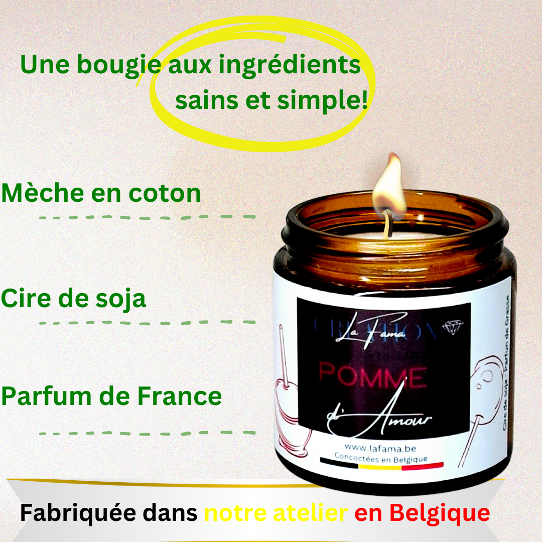 Bougie Ambrée - Pomme d'Amour