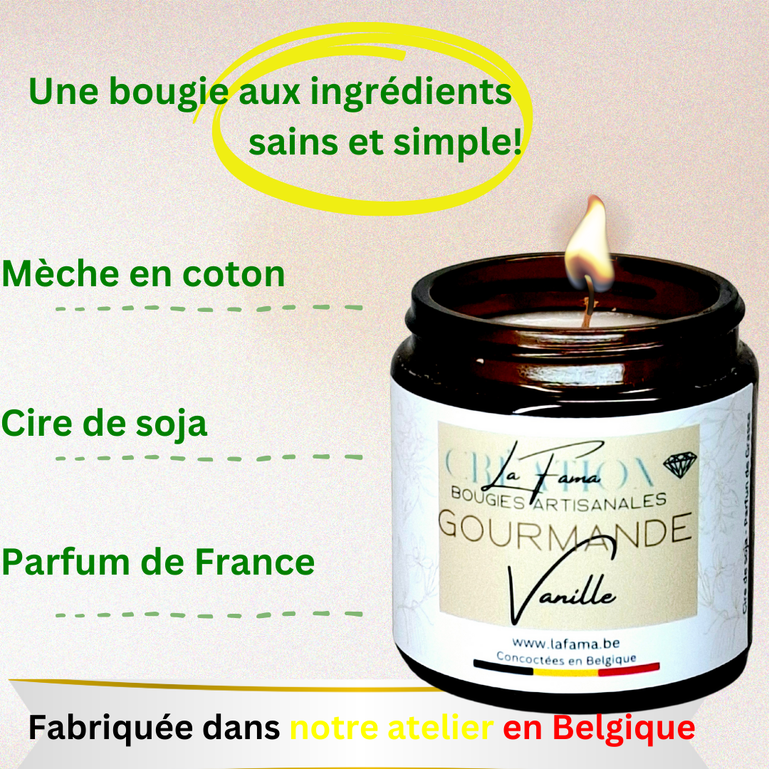 Bougie Ambrée - Gourmande Vanille