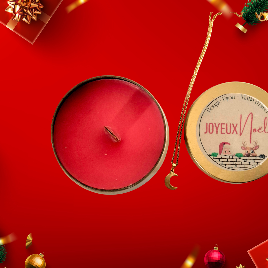 Bougie avec bijou - Matin d'Hiver