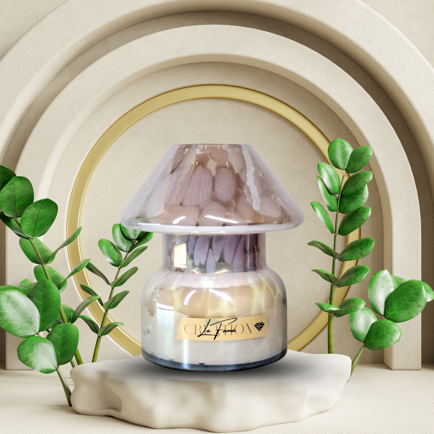 L'Éclaireuse Rose – Bougie Parfumée Rechargeable