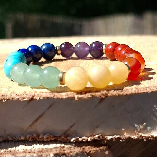 🌈 Alignement Sacré – Bracelet 7 Chakras Minimaliste