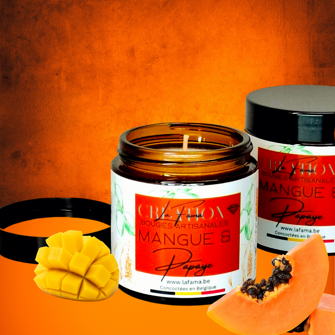 Bougie Ambrée - Mangue & Papaye