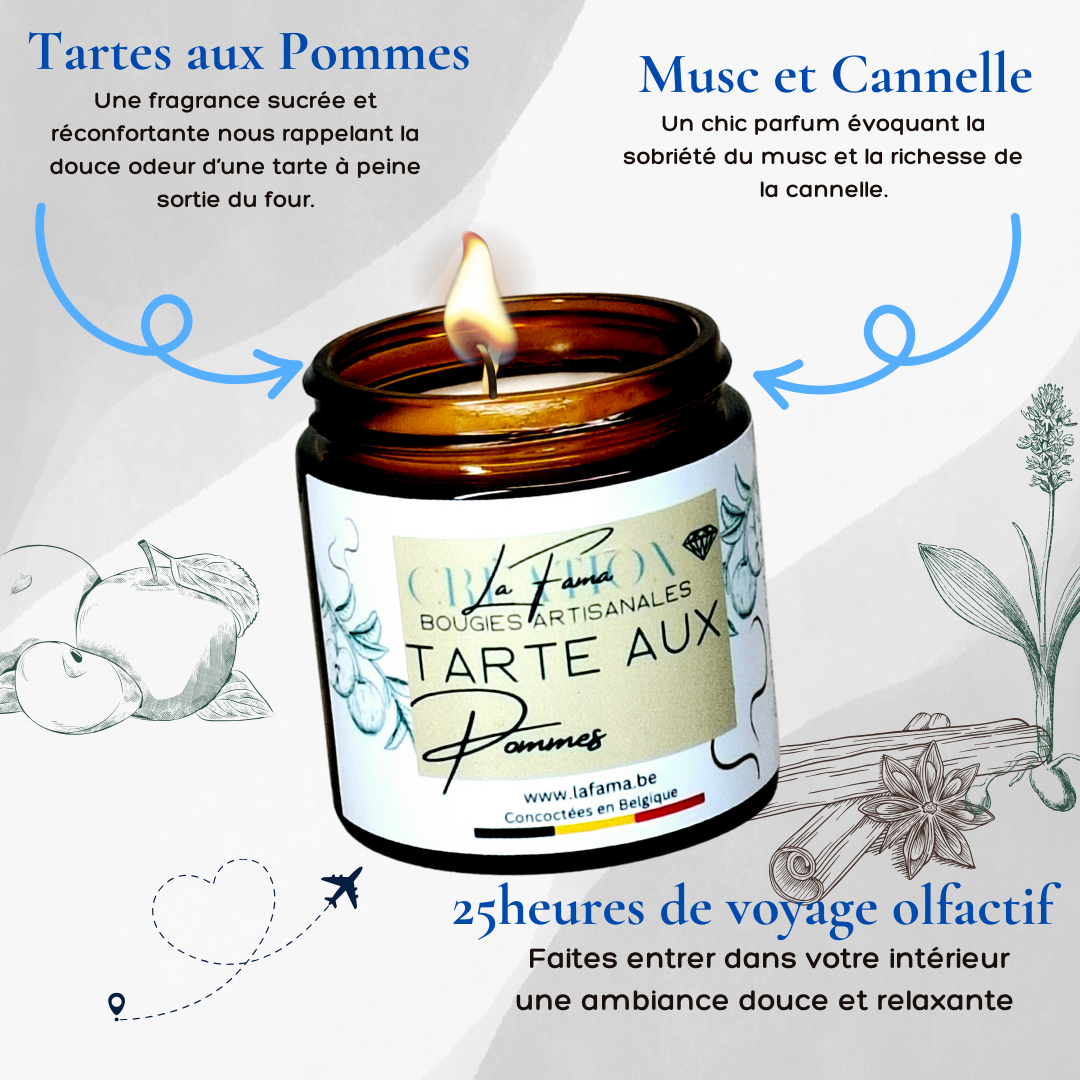Bougie Ambrée - Tarte aux Pommes