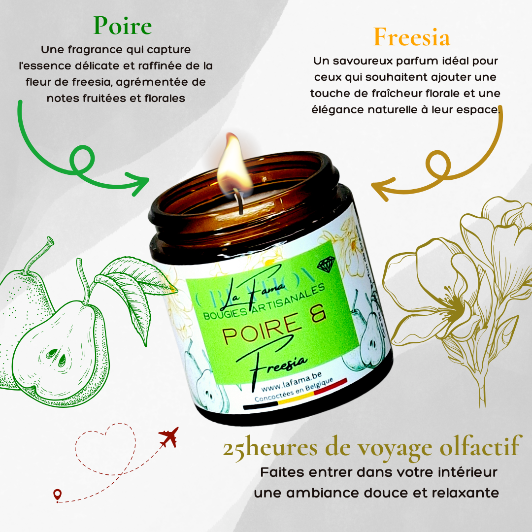 Bougie Ambrée - Poire & Freesia
