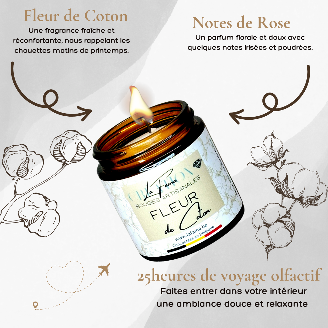 Bougie Ambrée - Fleur de Coton