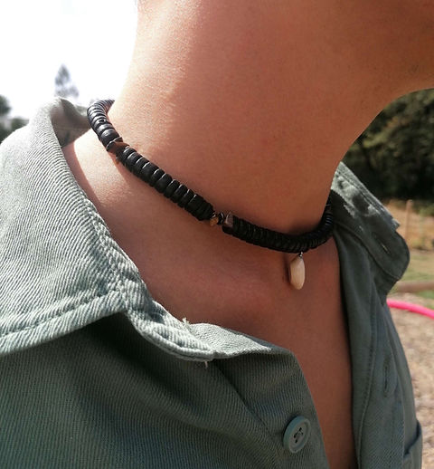 Collier en perles de coco