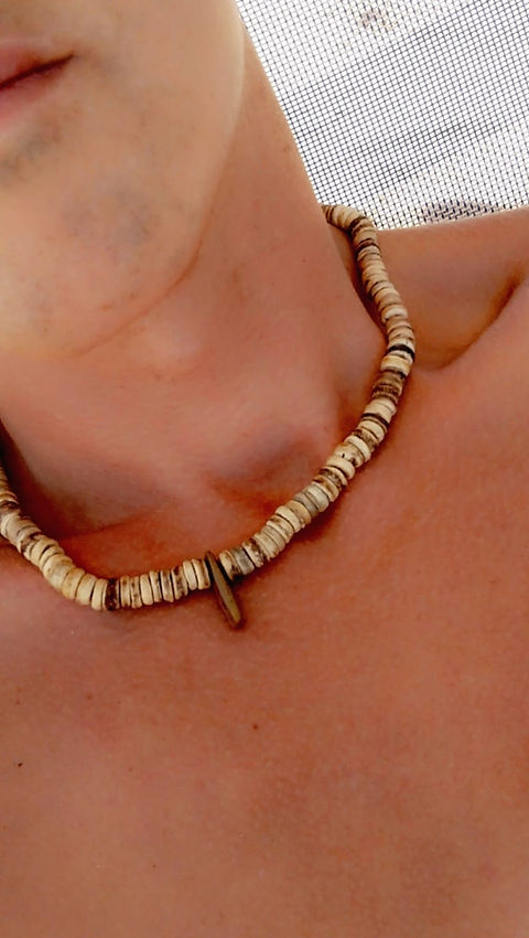 Collier en perles de coco