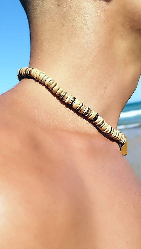 Collier en perles de coco
