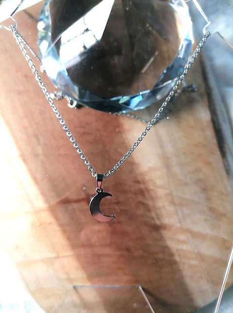 collier ''Demie-Lune'' argenté