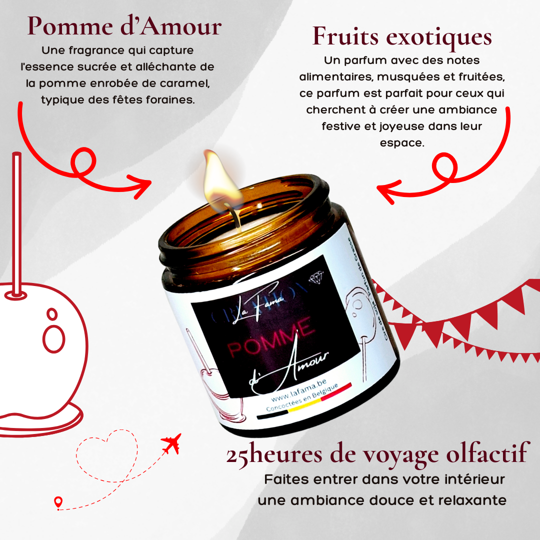Bougie Ambrée - Pomme d'Amour
