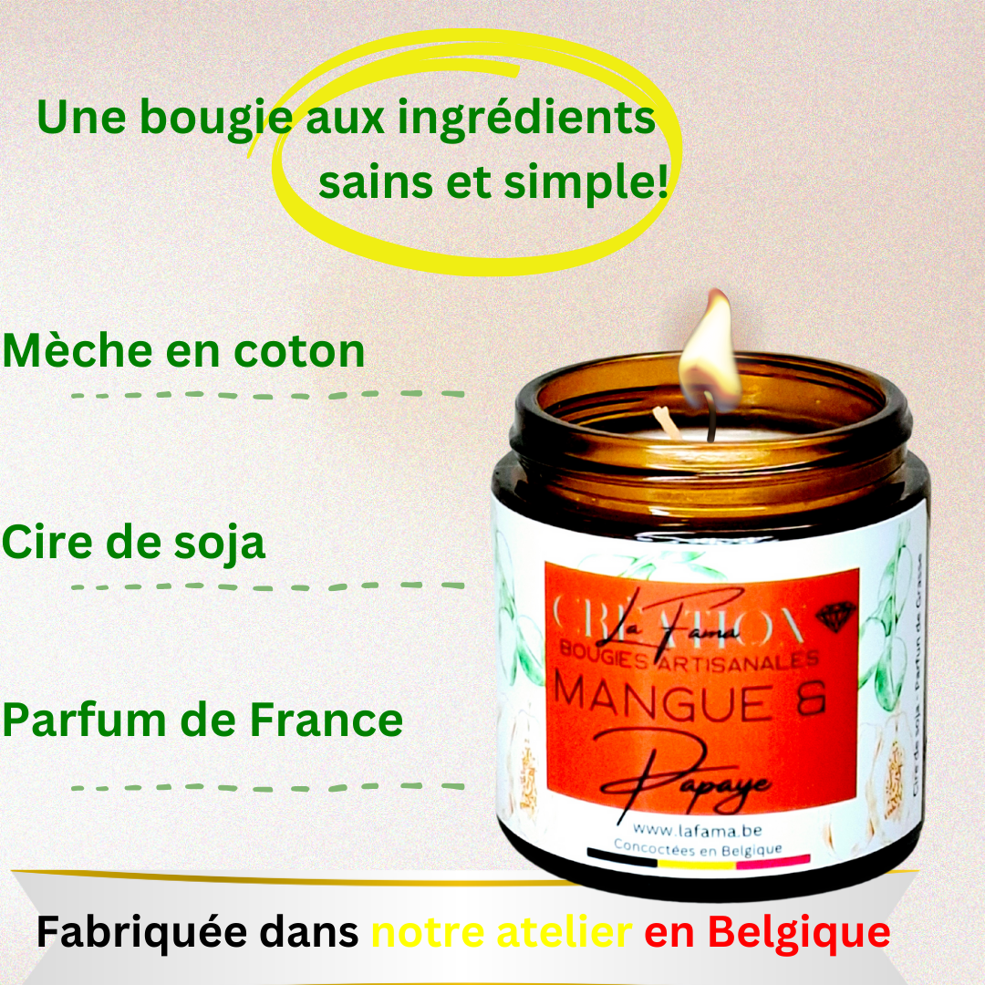 Bougie Ambrée - Mangue & Papaye
