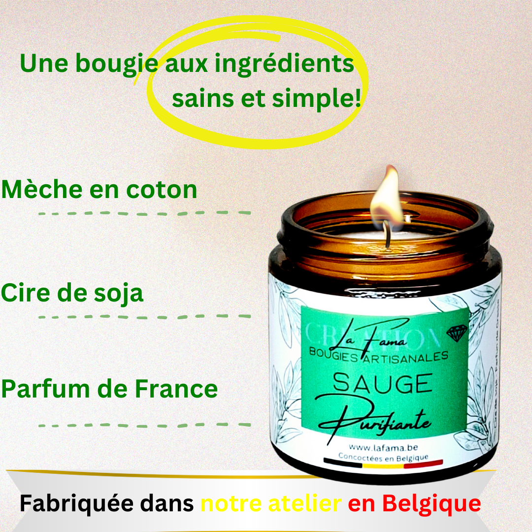 Bougie Ambrée - Sauge Purifiante